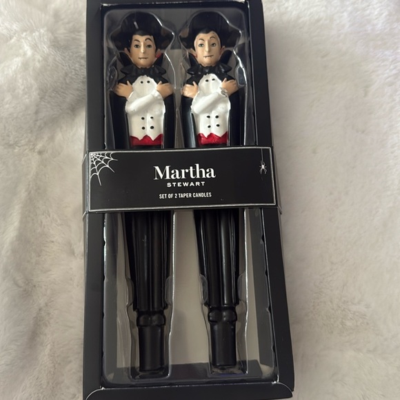Martha Stewart vampire Dracula Taper Candle Set of 2 Halloween Decor 2025 - Picture 1 of 5